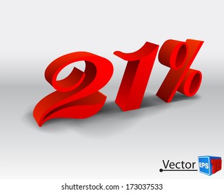 21 percent discount vector illustration