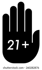 21 Plus Age Limit Icon