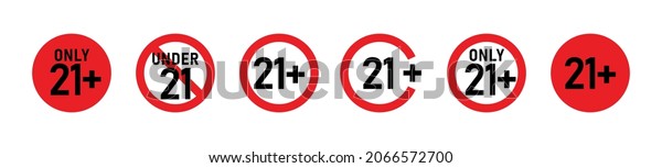 21 Plus Sign Set Twenty One Stock Vector (Royalty Free) 2066572700 ...