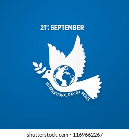 21 september day of peace background template use for banner and poster design element 