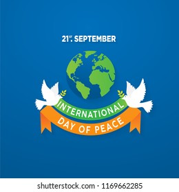 21 september day of peace background template use for banner and poster design element 