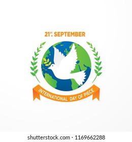 21 september day of peace background template use for banner and poster design element 