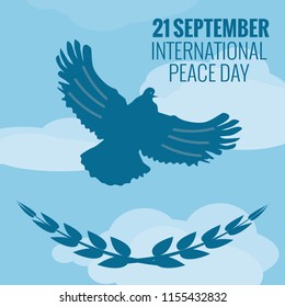 21 September International Peace Background. Vector Illustration. EPS10