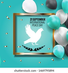 21 September International Peace Background. Vector Illustration. EPS10