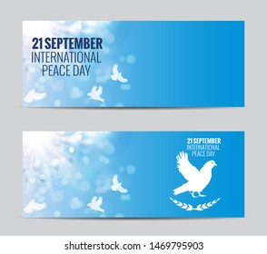 21 September International Peace Background. Vector Illustration. EPS10