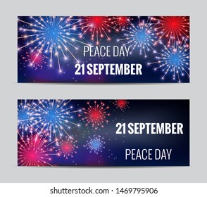 21 September International Peace Background. Vector Illustration. EPS10