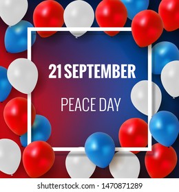 21 September International Peace Background. Vector Illustration. EPS10