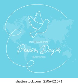 21 september international world peace day concept design vector illustration