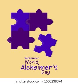 21 September World's Alzheimer's Day illustration in vector file 