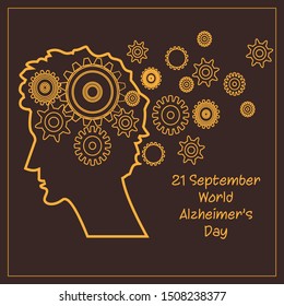 21 September World's Alzheimer's Day illustration in vector file 