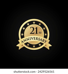 21 th Anniversary logo template illustration. suitable for you