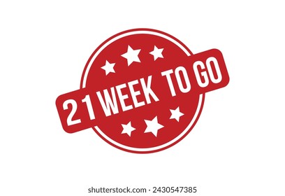 21 week to go word concept vector illustration