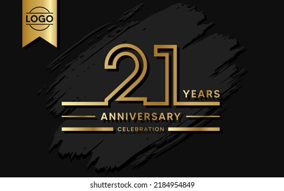 21 year anniversary celebration design template. vector template illustration