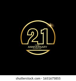 21 Year Anniversary celebration Vector Template Design Illustration