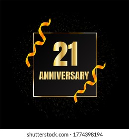 21 year anniversary celebration, vector design for celebrations, invitation cards and greeting cards