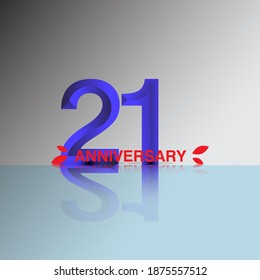 21 Aniversario celebración Ilustración de diseño de plantillas vectoriales