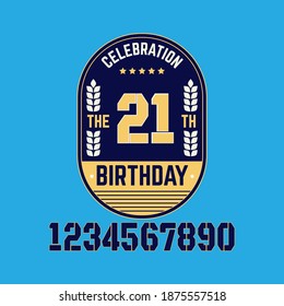 21 Year Anniversary celebration Vector Template Design Illustration