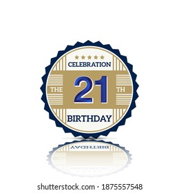 21 Year Anniversary celebration Vector Template Design Illustration