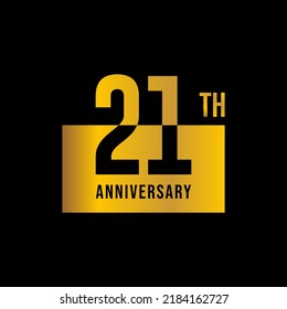 21 year anniversary design template. vector template illustration