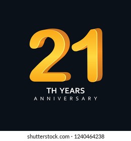 21 Year Anniversary Vector Template Design Illustration.