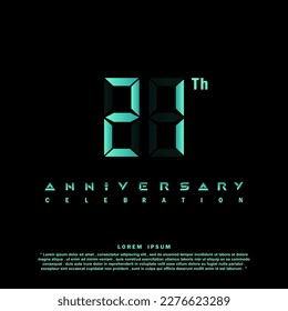21 Years anniversary celebration 3d vector template design illustration