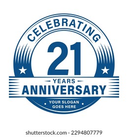 21 Jahre Jubiläumsfeier Design-Vorlage. 21. Logo, Vektorgrafiken