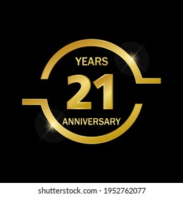 21 years anniversary celebration logo vector template design illustration