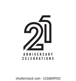 21 Years Anniversary Celebration Vector Template Design Illustration