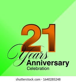 21 Years Anniversary Celebration Vector Template Design Illustration
