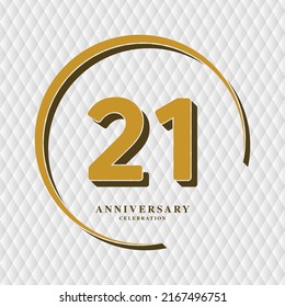 21 Years Anniversary Celebration Vector Template Design Illustration