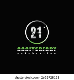 21 Jahre Jubiläum Vektor Vorlage Design Illustration