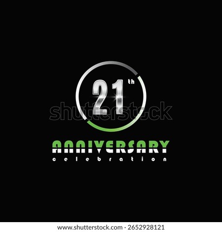 21 years anniversary celebration vector template design illustration
