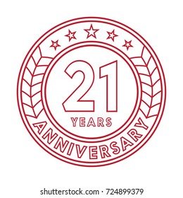 21 years anniversary logo template. 