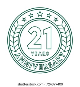 21 years anniversary logo template. 