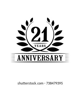 21 years anniversary logo template. 