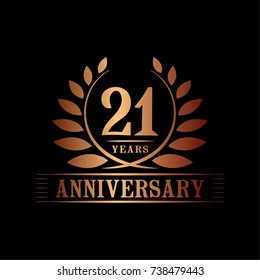 21 years anniversary logo template. 