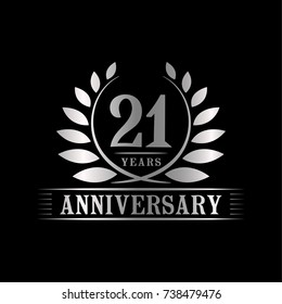 21 years anniversary logo template. 