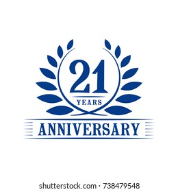 21 years anniversary logo template. 