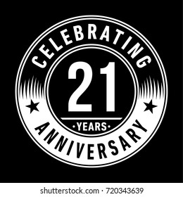 21 years anniversary logo. Vector and illustration.