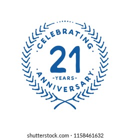 21 years design template. 21st vector and illustration.