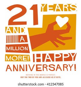 21 Years Happy Anniversary (Vector Illustration Concept Design)