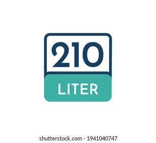 210 liters icon vector illustration