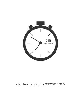 210 seconds timer Clocks, Timer 210 sec icon.