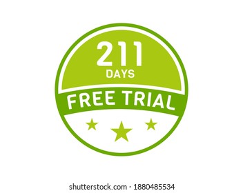 211 days free trial. 211 day Free trial badges