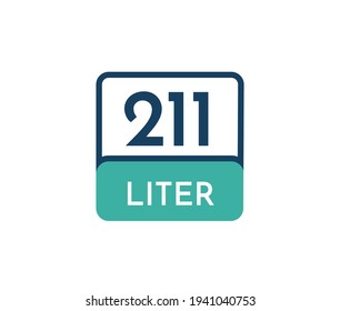 211 liters icon vector illustration