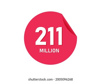 211 million texts on the white background