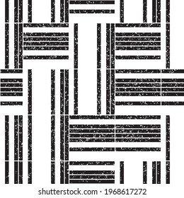 2118 Seamless pattern with horizontal black segments. Seamless vector illustration eps 10.