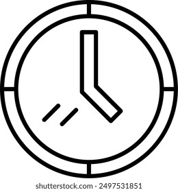 212 - Clock Line Filled Vector Icon Design