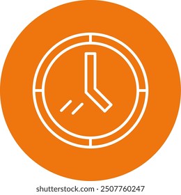 212 - Clock Line Multi Circle Vector Icon Design