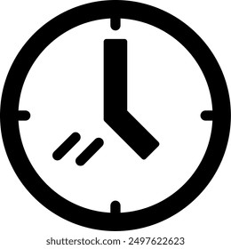 212 - Clock Line Vector Icon Design